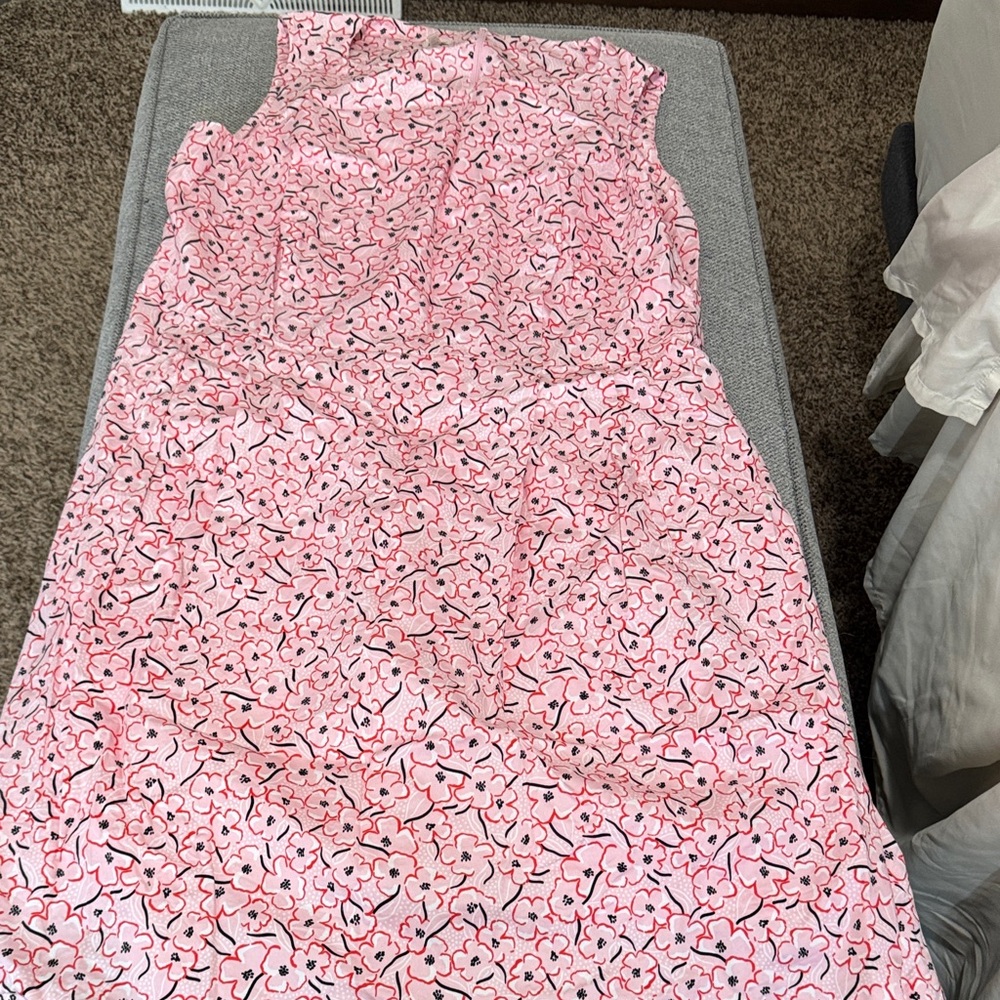 Anne Klein Pink Floral Midi Dress